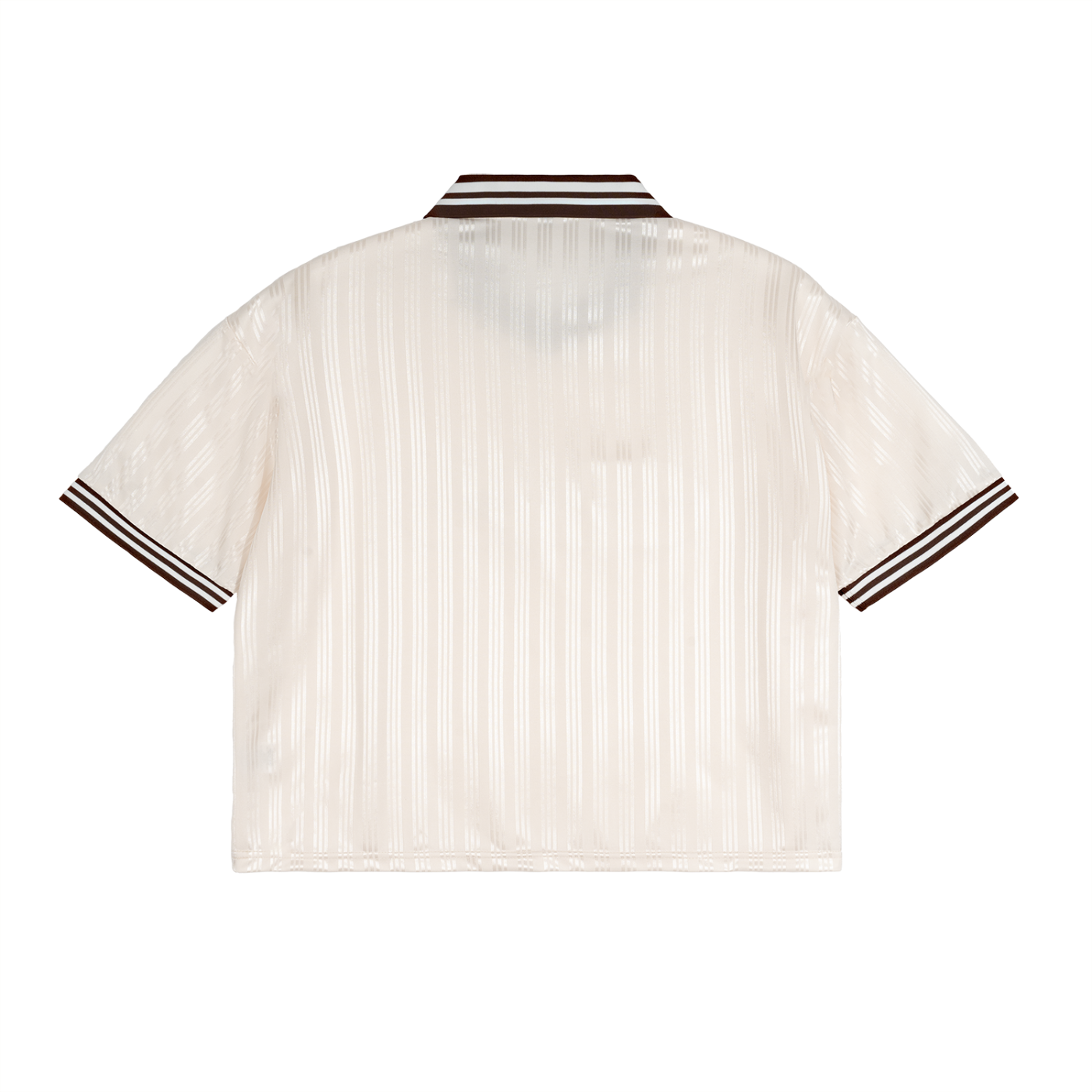 "MW"Contrast stipes polo shirt