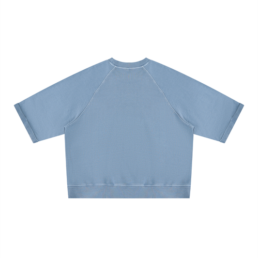 Unisex Vintage Wash Boxy Short Sleeve Sweatshirt