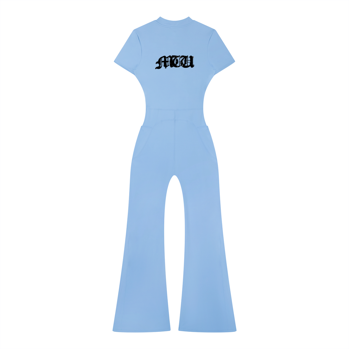Women’s Tight Flared Leg Quarter-Zip Jumpsuit