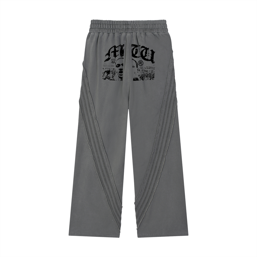 Snow Washed Tape Raw Edge Sweatpants