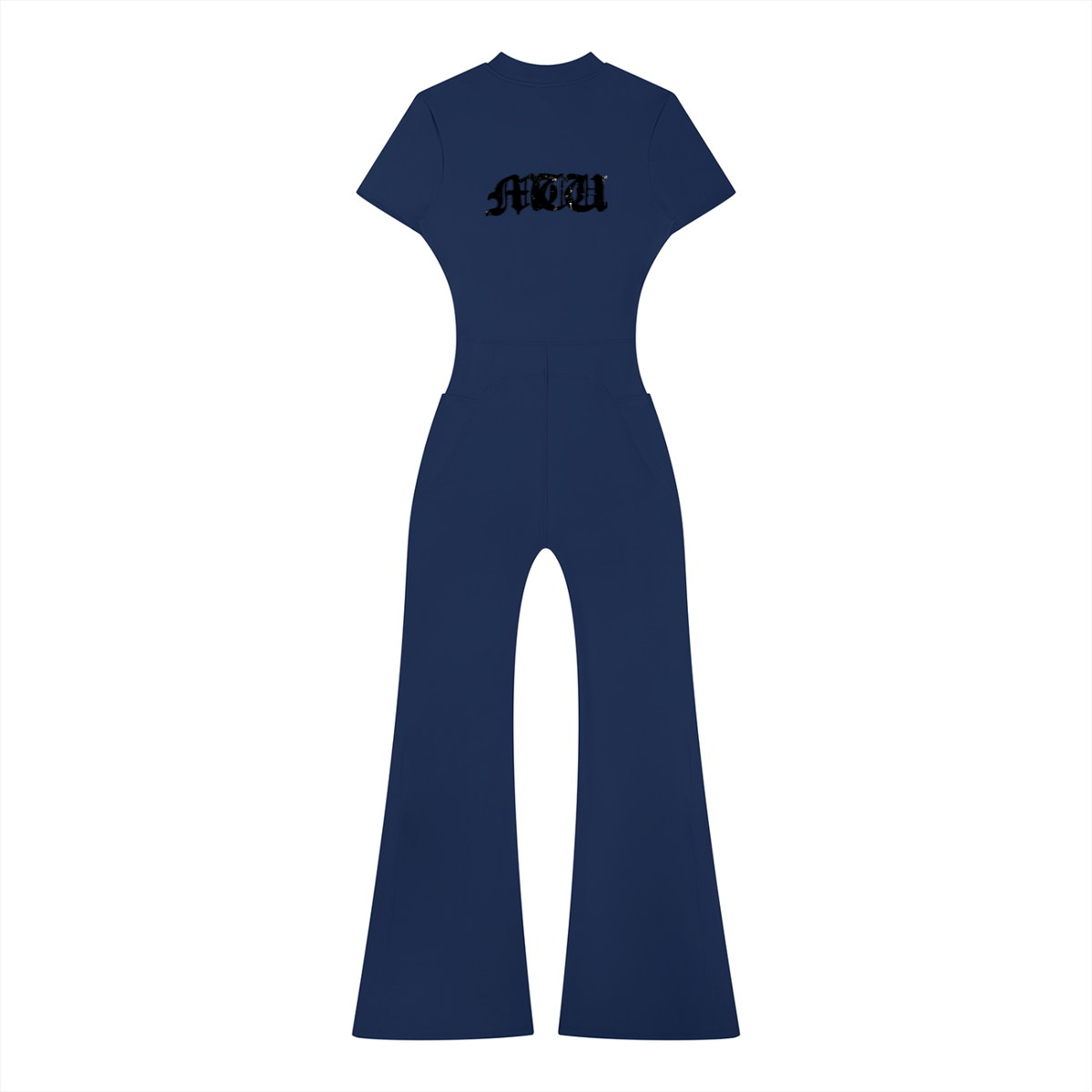 Women’s Tight Flared Leg Quarter-Zip Jumpsuit