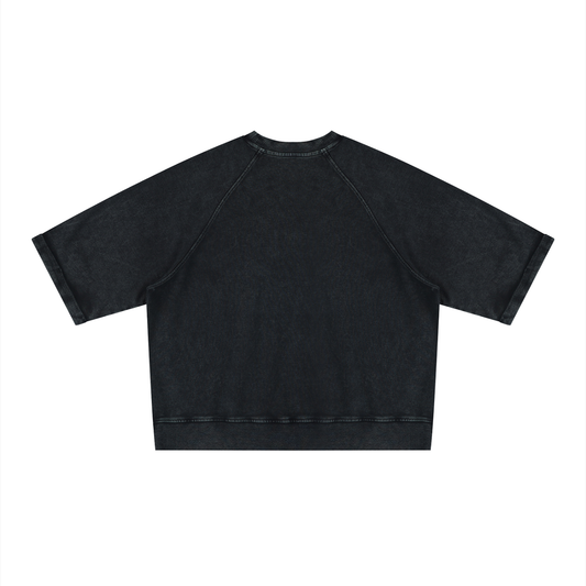 Unisex Vintage Wash Boxy Short Sleeve Sweatshirt