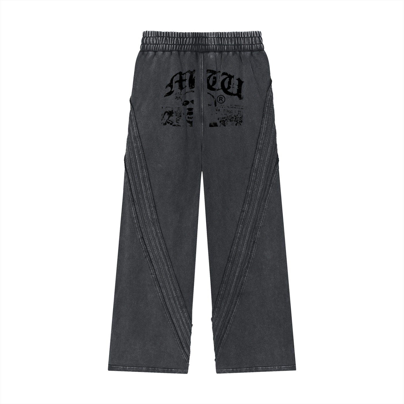 Snow Washed Tape Raw Edge Sweatpants
