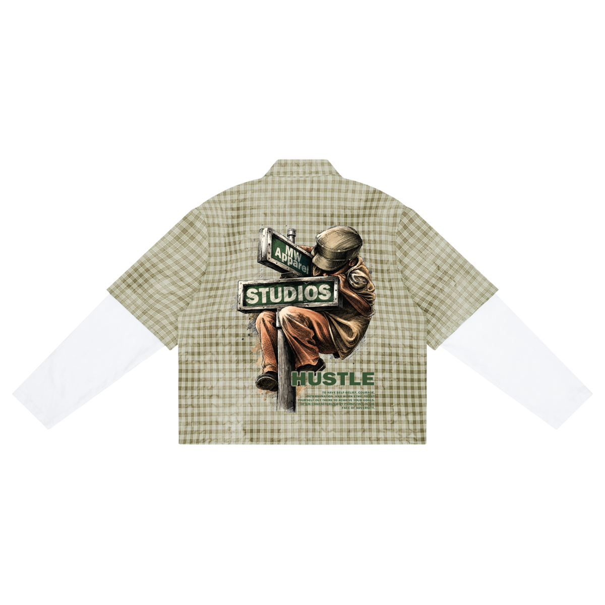 Unisex Vintage Wash Plaid Short Sleeve Shirt