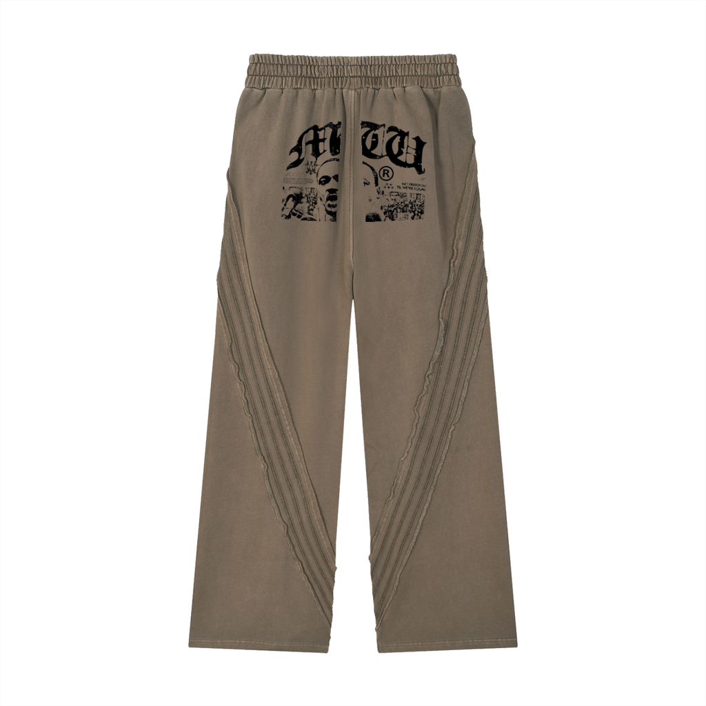 Snow Washed Tape Raw Edge Sweatpants