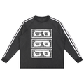 Snow Washed Contrast Tape Sweatshirt