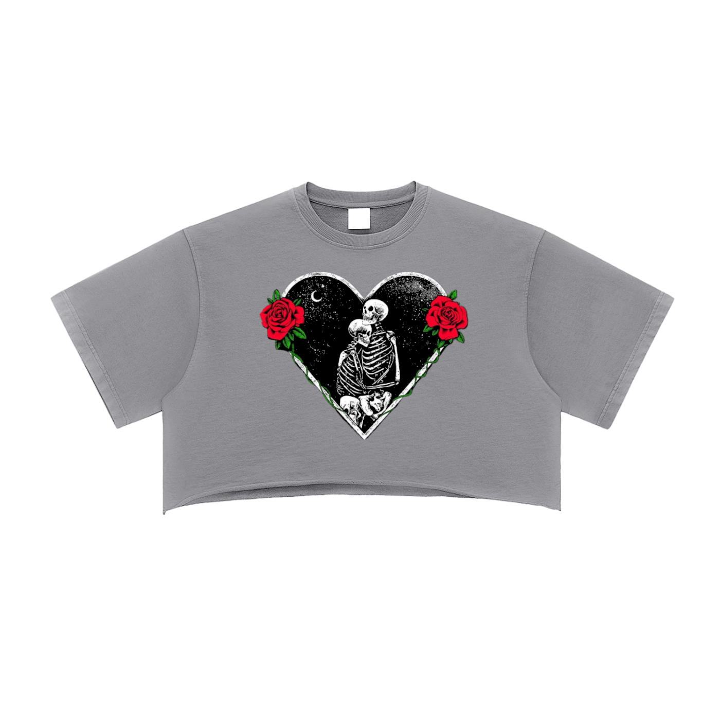 Snow Washed Raw Edge Crop Top