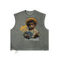 BABY HUSTLE" Distressed Tanktop