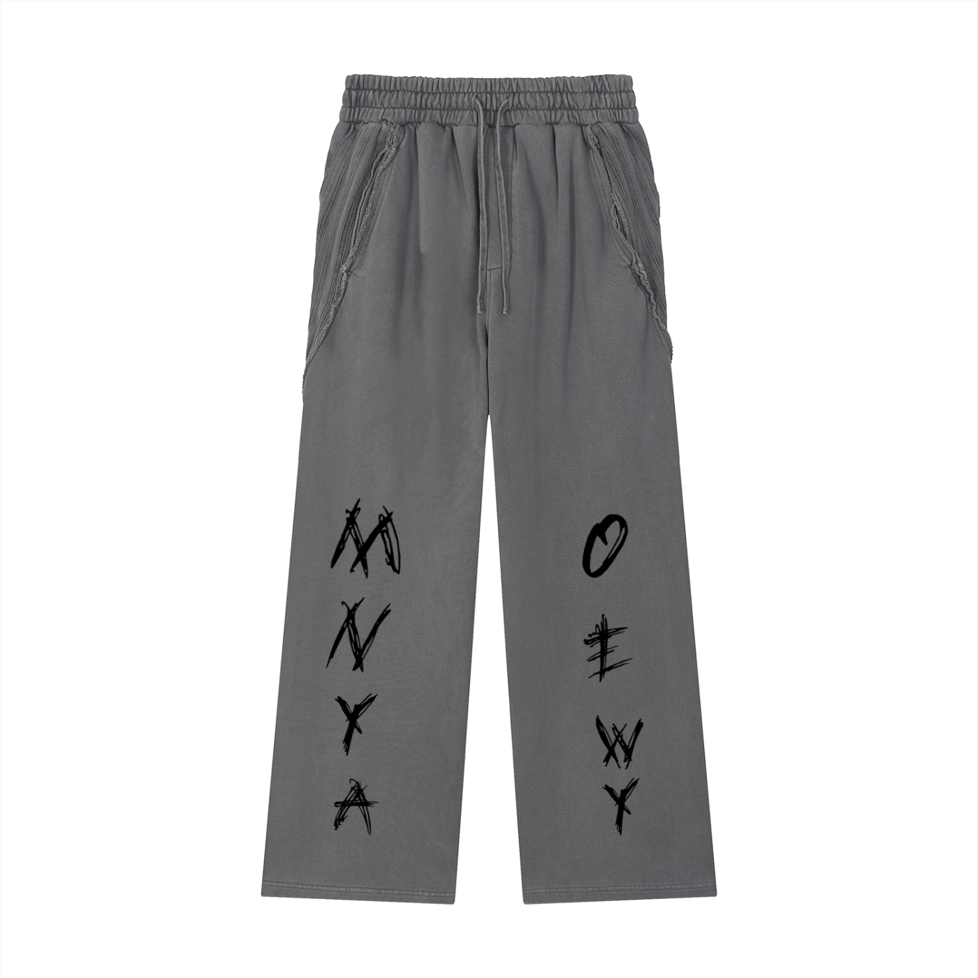 Snow Washed Tape Raw Edge Sweatpants