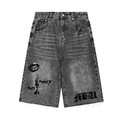 Men’s Vintage Wide Leg Denim Shorts