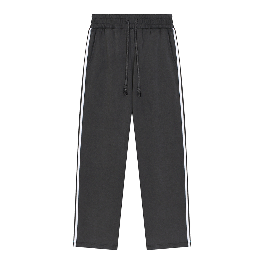 Snow Washed Contrast Tape Sweatpants