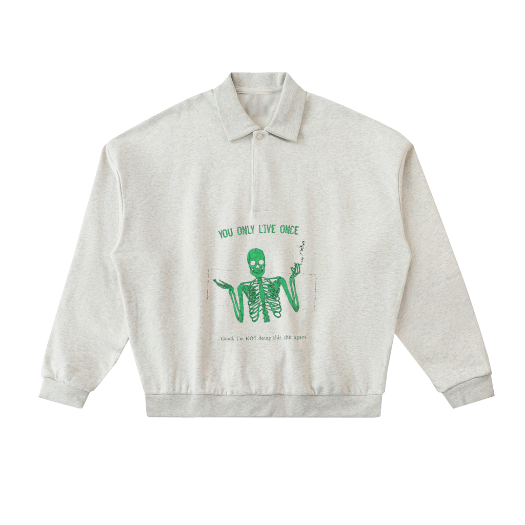 Heavyweight Fleece Polo Sweatshirt