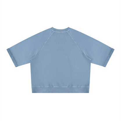 Unisex Vintage Wash Boxy Short Sleeve Sweatshirt