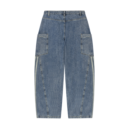 Women's Vintage Wash Barrel Leg Jeans